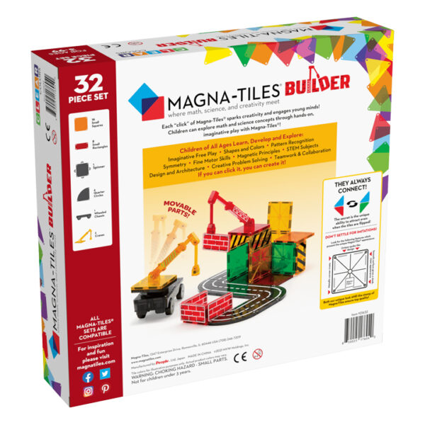 Magna-Tiles - Clear Colors - Builder 32-delig - Afbeelding 2