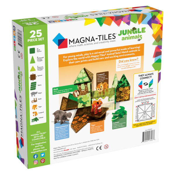 Magna-Tiles - Clear Colors - Jungle 25-delig - Afbeelding 2
