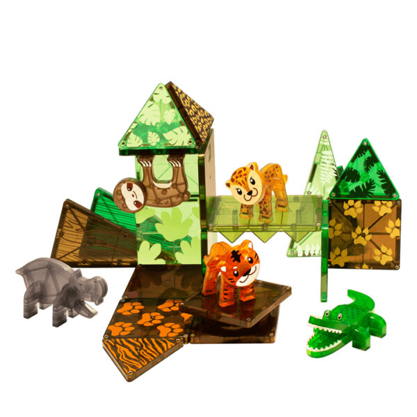 Magna-Tiles - Clear Colors - Jungle 25-delig - Afbeelding 4