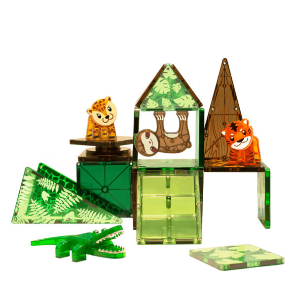 Magna-Tiles - Clear Colors - Jungle 25-delig - Afbeelding 3