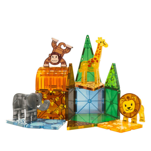 Magna-Tiles - Clear Colors - Safari 25-delig - Afbeelding 4