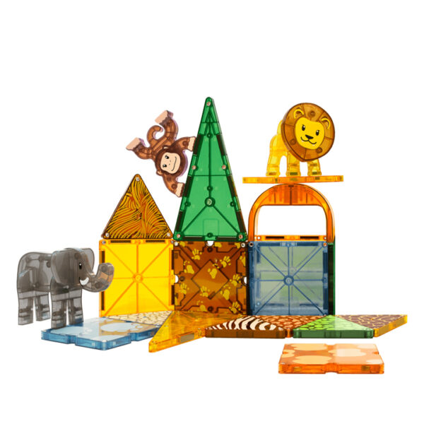 Magna-Tiles - Clear Colors - Safari 25-delig - Afbeelding 3