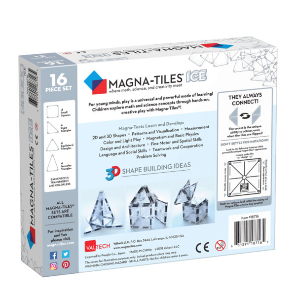 Magna-Tiles - Clear Ice - 16-delig - Afbeelding 2