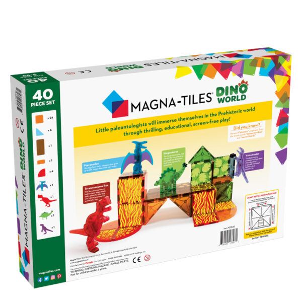 Magna-Tiles - Dino World - 40-delig - Afbeelding 2