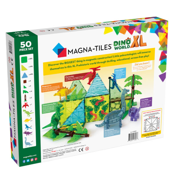 Magna-Tiles - Dino World XL - 50-delig - Afbeelding 2