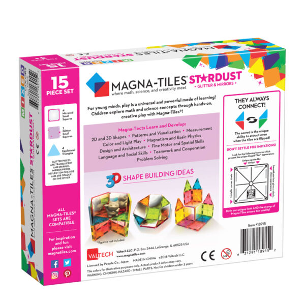 Magna-Tiles - Mixed Colors - Stardust 15-delig - Afbeelding 2