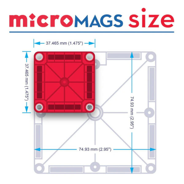 Magna-Tiles - Micro Mags Travel Set - 26-delig - Afbeelding 2