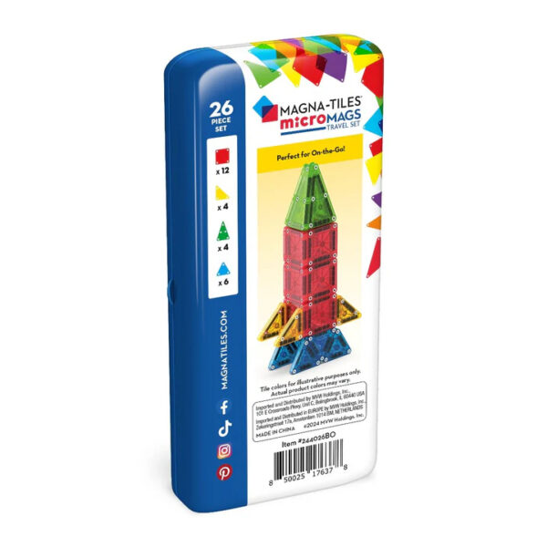 Magna-Tiles - Micro Mags Travel Set - 26-delig - Afbeelding 6