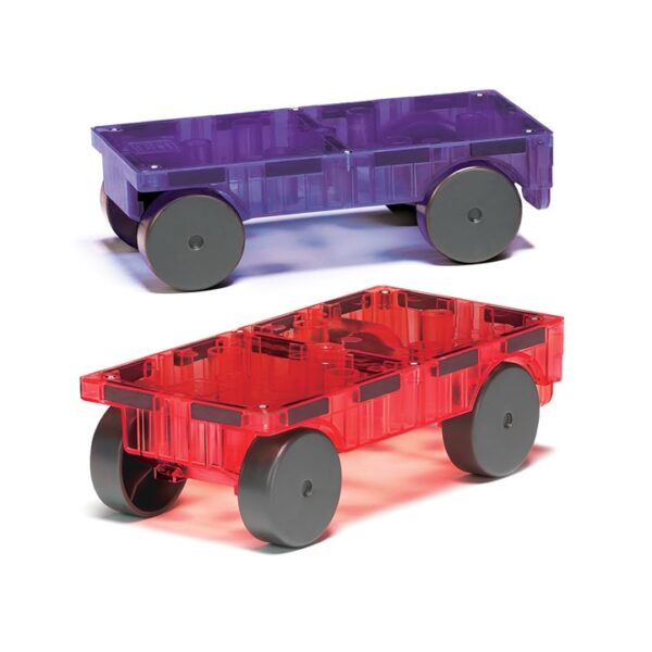 Magna-Tiles - Cars - Paars/Rood - Afbeelding 2
