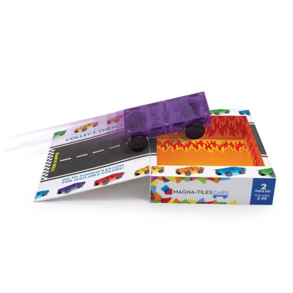 Magna-Tiles - Cars - Paars/Rood - Afbeelding 3